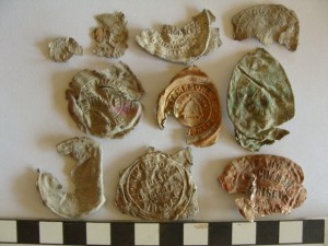 Lead seals from different alcoholic glass bottles from the Sabi Bridge post Lead seals from different alcoholic glass bottles from the Sabi Bridge post